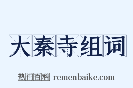 大秦寺组词是什么意思的图片